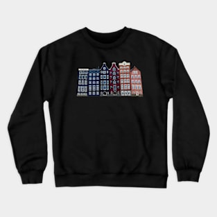 amsterdam houses netherlands skyline Crewneck Sweatshirt